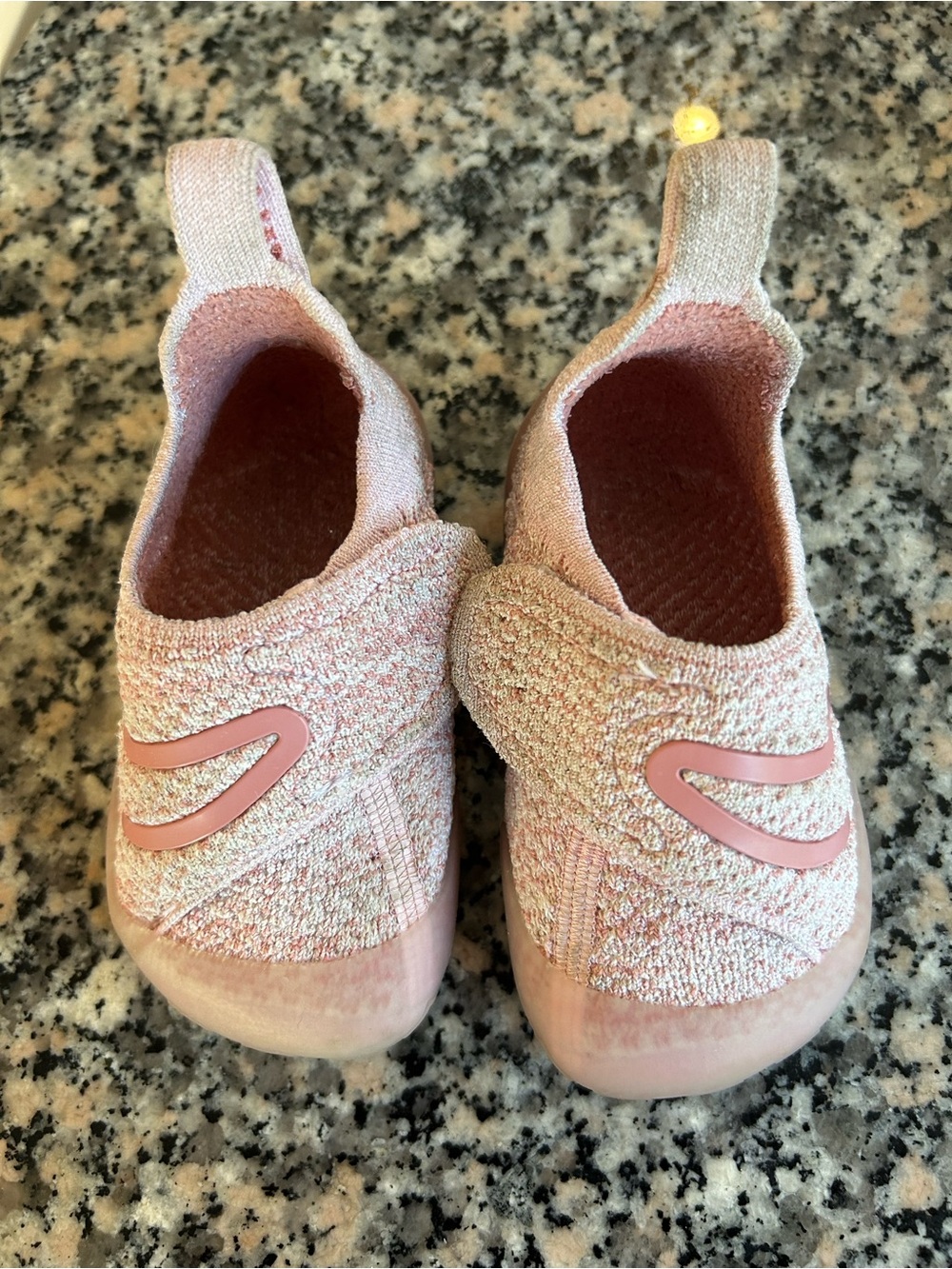 Nike Swoosh 1 Pink Knit Slip-On Baby Walker Shoes